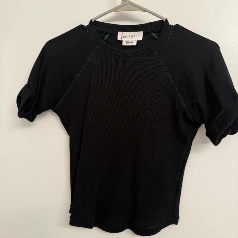 The Line by K Black Short Sleeve Tee